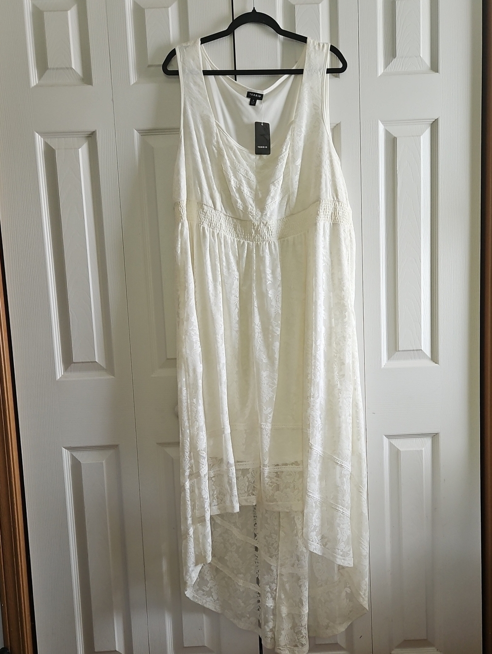 SALE! NWT Torrid White Lace High-Low Maxi Dress